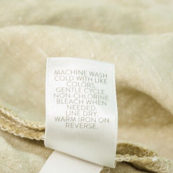 J. Jill Plus Size 2X Tan Linen Stretch Pull On Waist Crop Cropped Vacation Pants - Picture 6 of 8